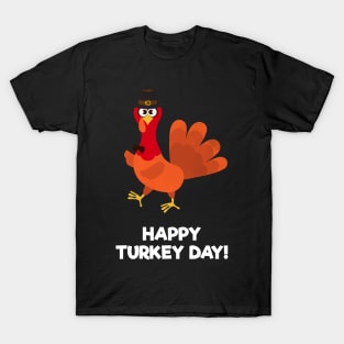 Cute Turkey with Thanksgiving Greetings T-Shirt